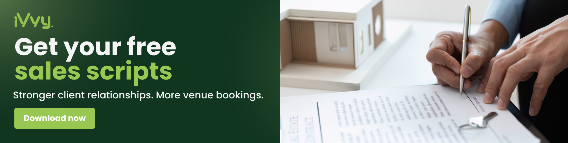 Free venue sales script blog banner