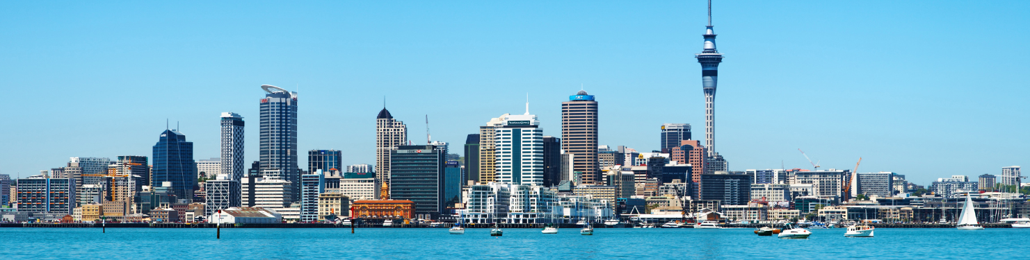 cityscape of Auckland city, New Zealand in 2008