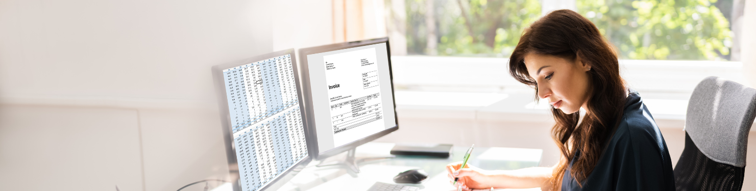 a woman managing finances on computer